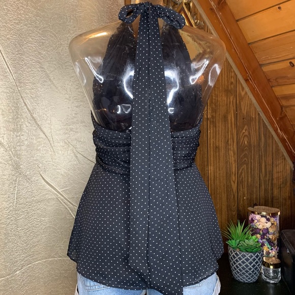 Classic Polka Dot Marilyn Halter top - Picture 4 of 10